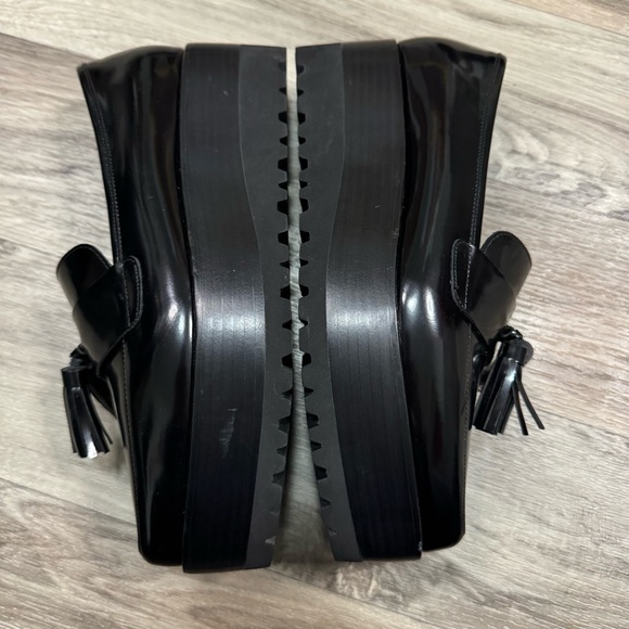 Jeffrey Campbell SUIT-ME Platform Loafer Shoe Black Size 8 - Picture 4 of 10